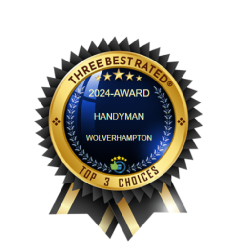 2024 Three Best Rated award badge for Top 3 Handyman services in Wolverhampton by Ro Maintenance Ltd.