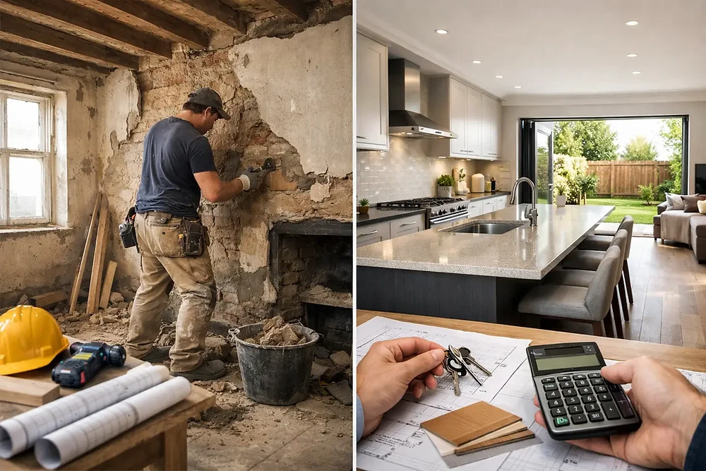 Illustrative home renovation project used in RO Maintenance building quote guide